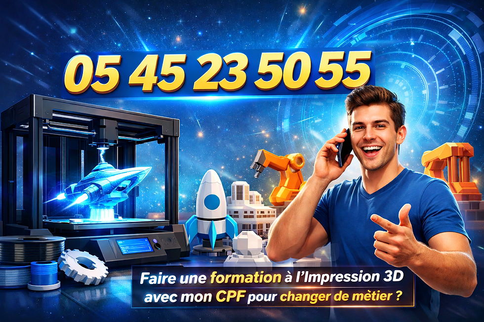 LV3D propose une formation 3D avec le CPF à la Modélisation et à l'impression 3D