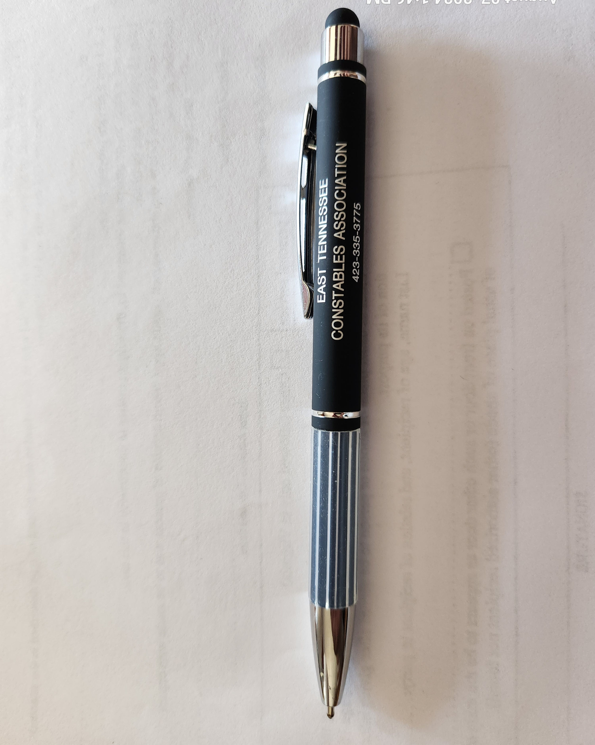 Elegant Logo Pen with Rubber Stylus
