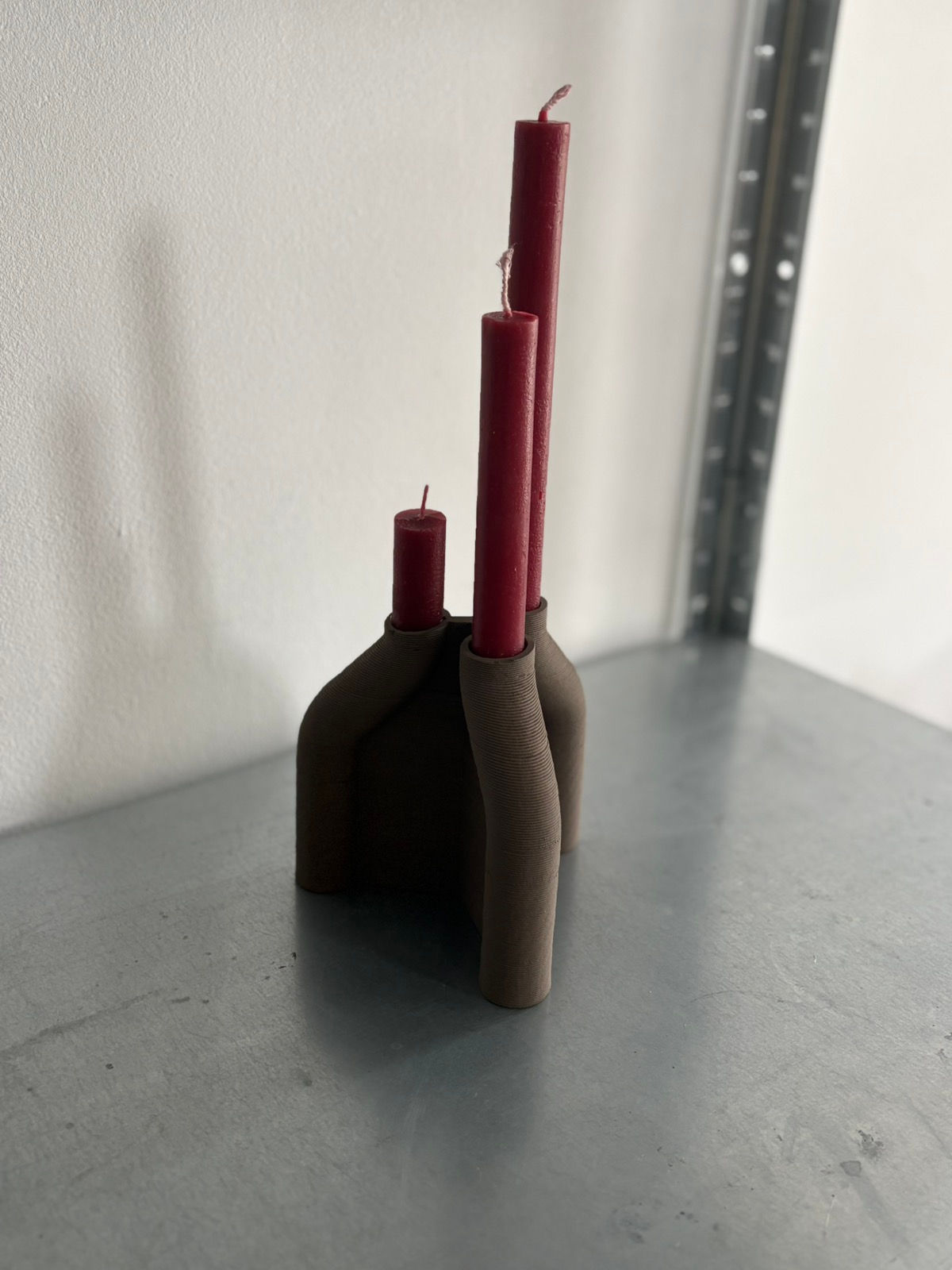Brutalist candle holder