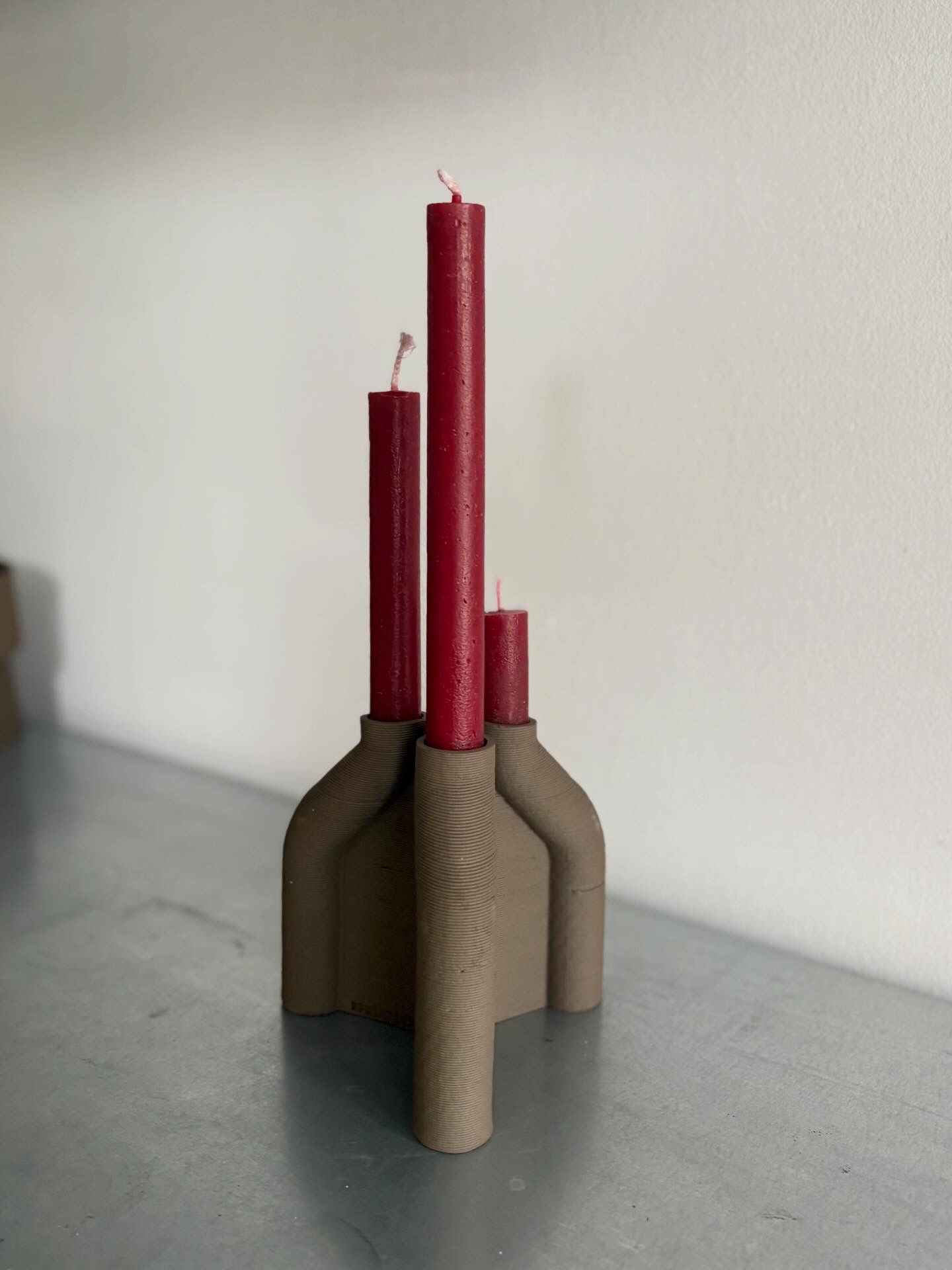 Brutalist candle holder