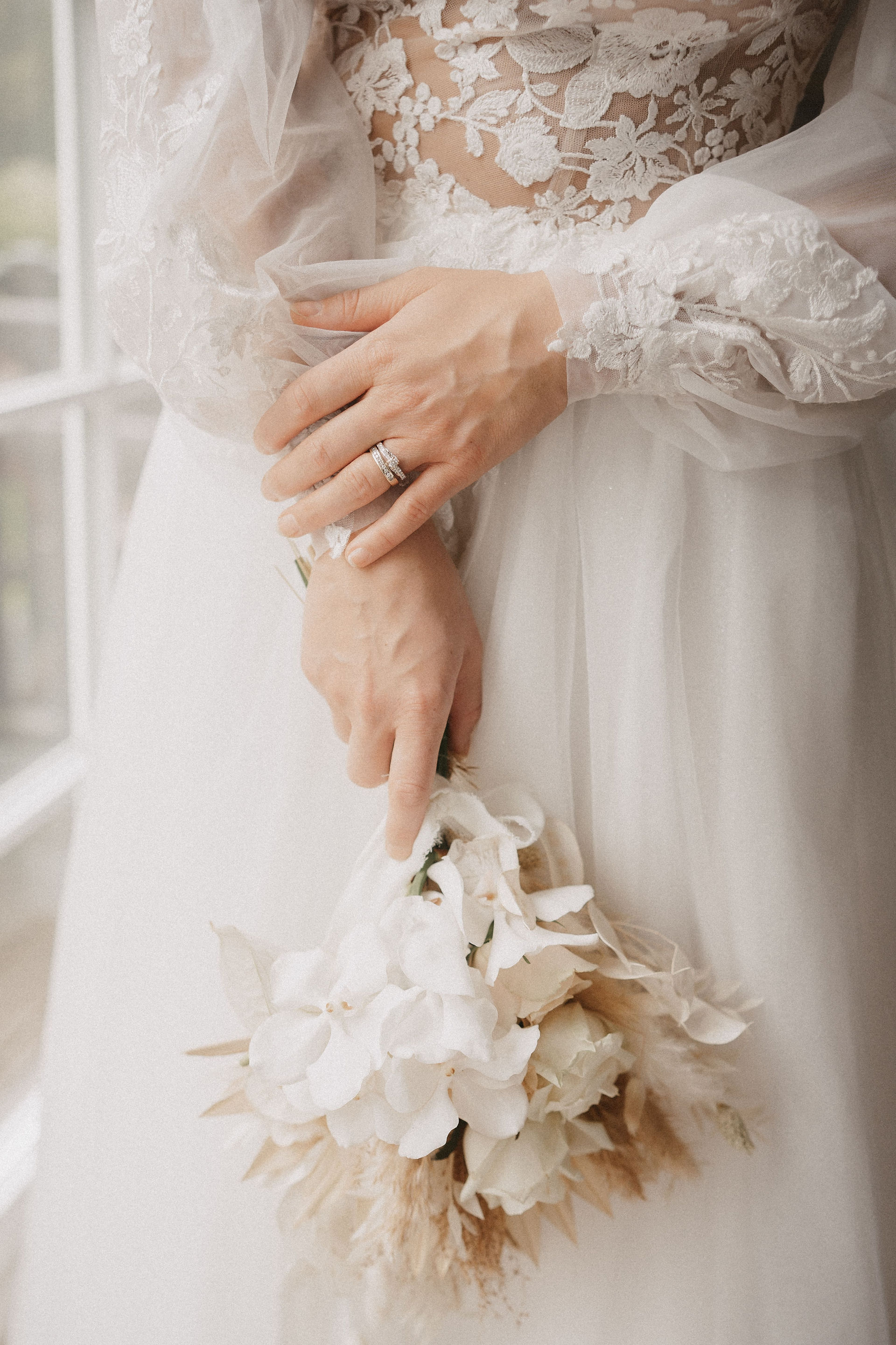 Boho Hochzeit Trockenblumen Brautstrauß