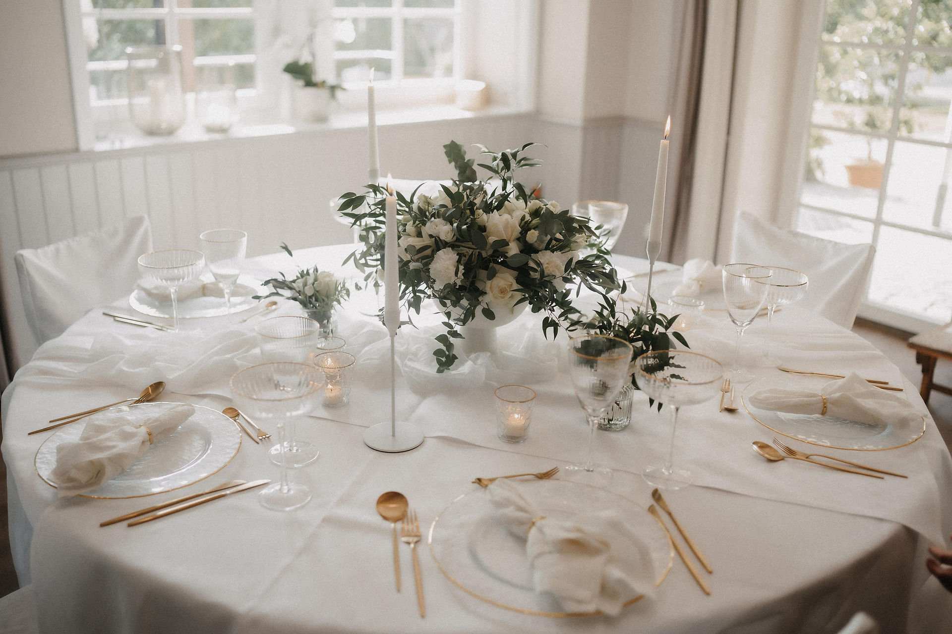 Hochzeit Greenery Tischdeko