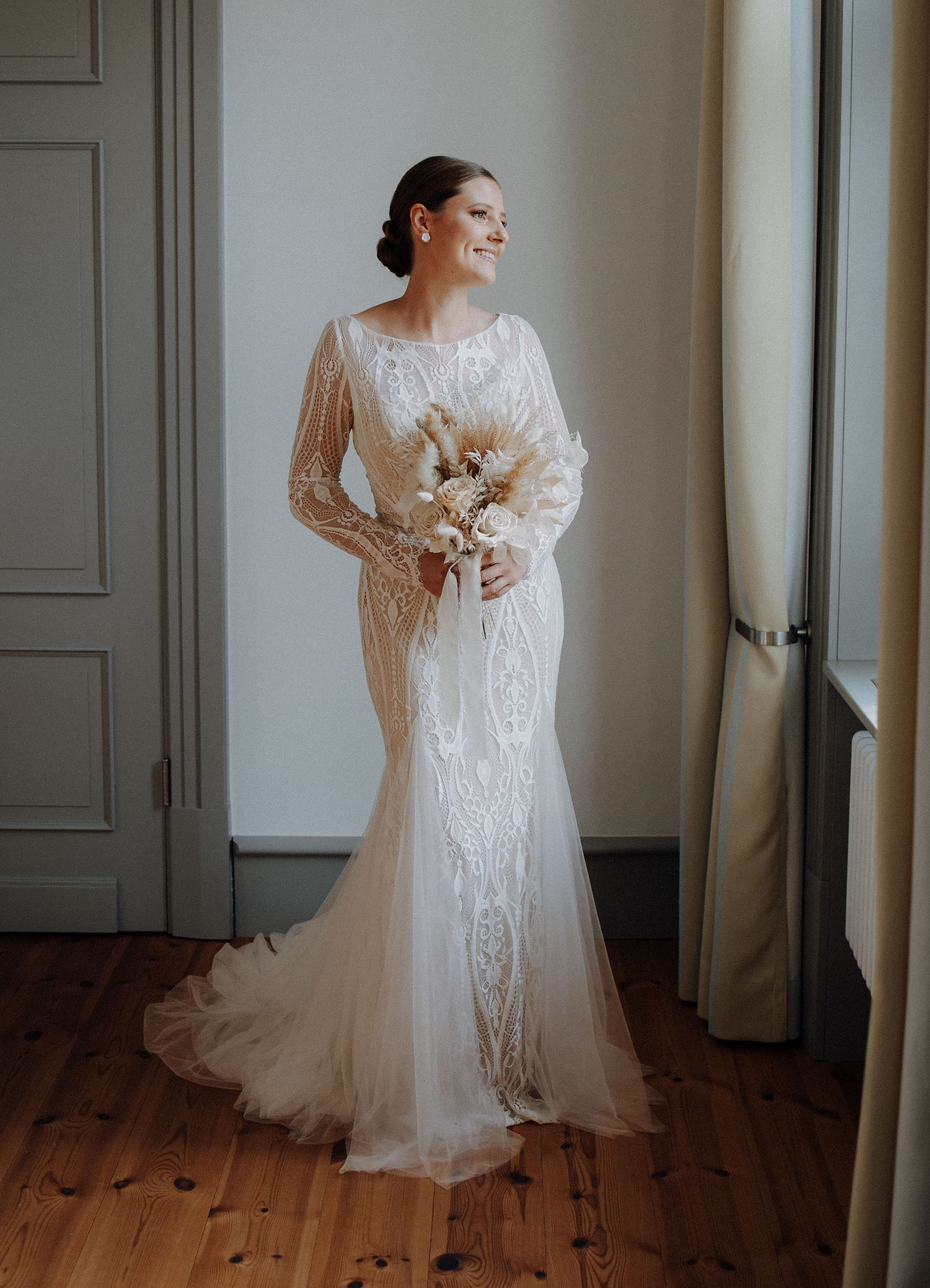 Hochzeit Elegant Schloss Brautstrauß Boho