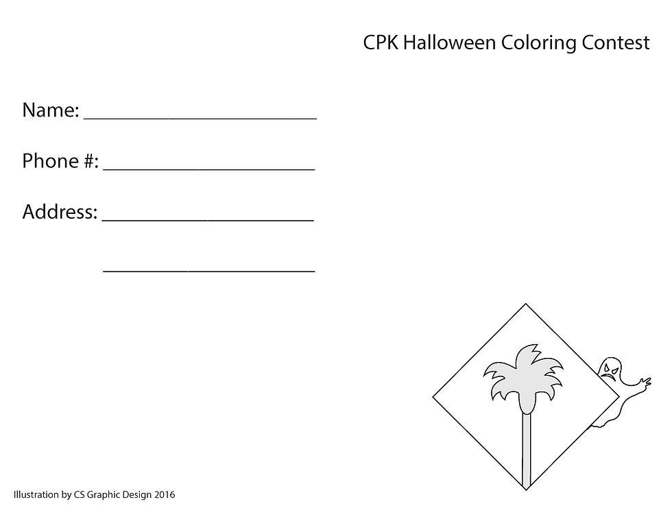 CPK Halloween Coloring Contest