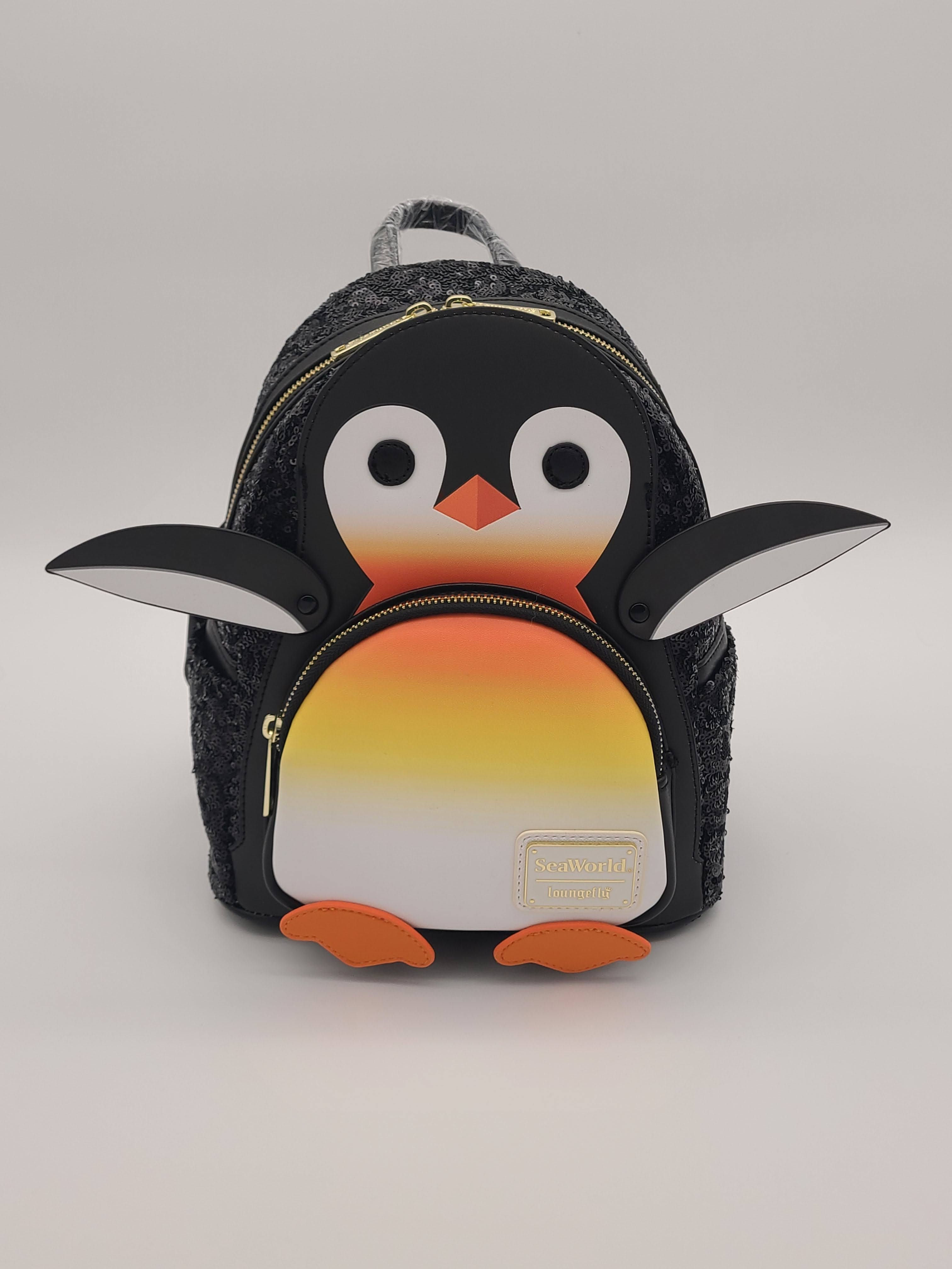 Loungefly SeaWorld Penguin Sequin Mini Backpack