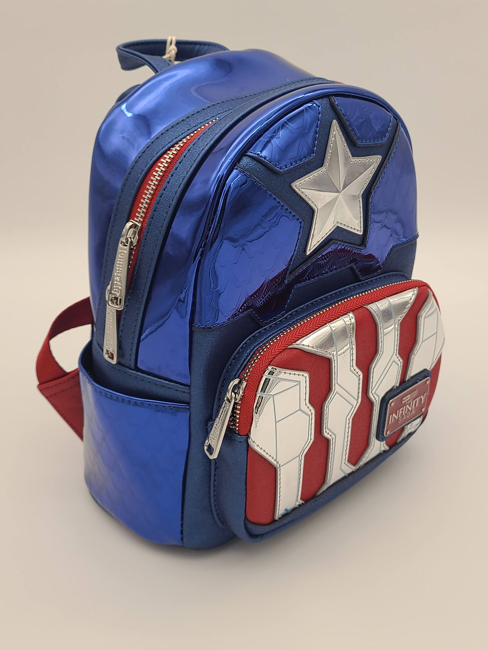 Thumbnail: Loungefly Marvel: Shine Captain America Infinity Saga Mini Backpack