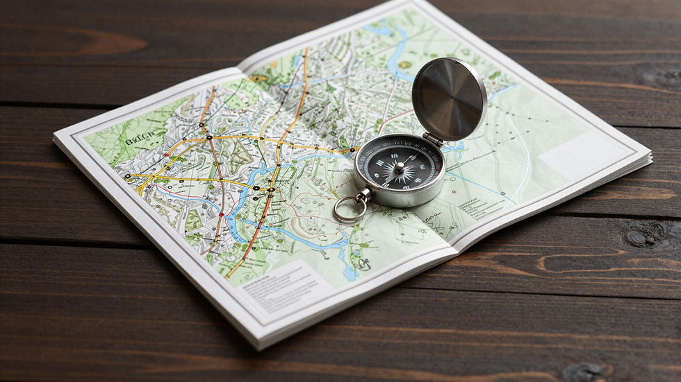Map and compass: basics of security when hiking.
