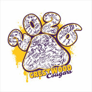 Class of 2026 signature class shirt design customized with school mascot and signatures