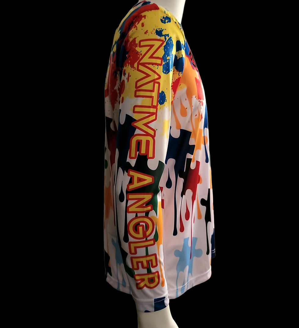 Thumbnail: Native Angler limited edition Autism Awareness performance fishing shirt