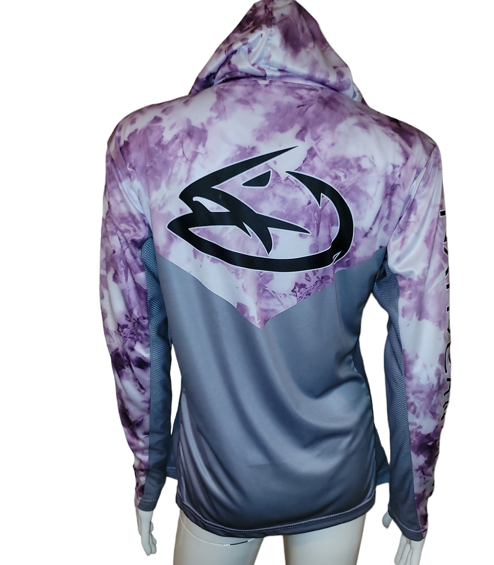 Thumbnail: Ladies lavender Vented Performance Fishing hoodie