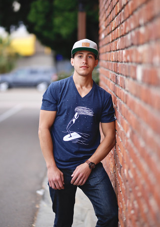 Modeling a shirt and hat