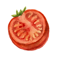 Une demi-tomate