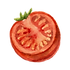 Une demi-tomate