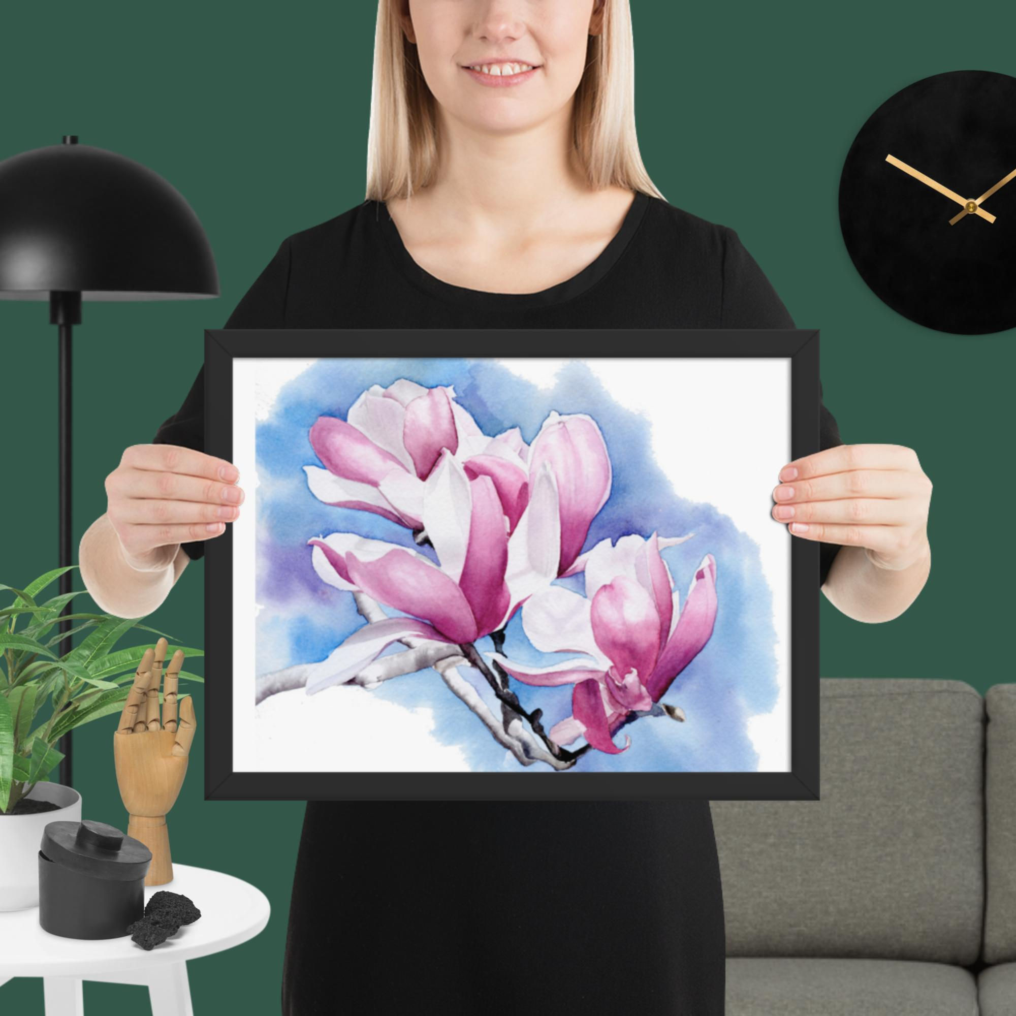 Framed Spring Magnolia poster