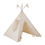 Thumbnail: This Tipi has decorative tassel details to the front opening and four flags to the top.