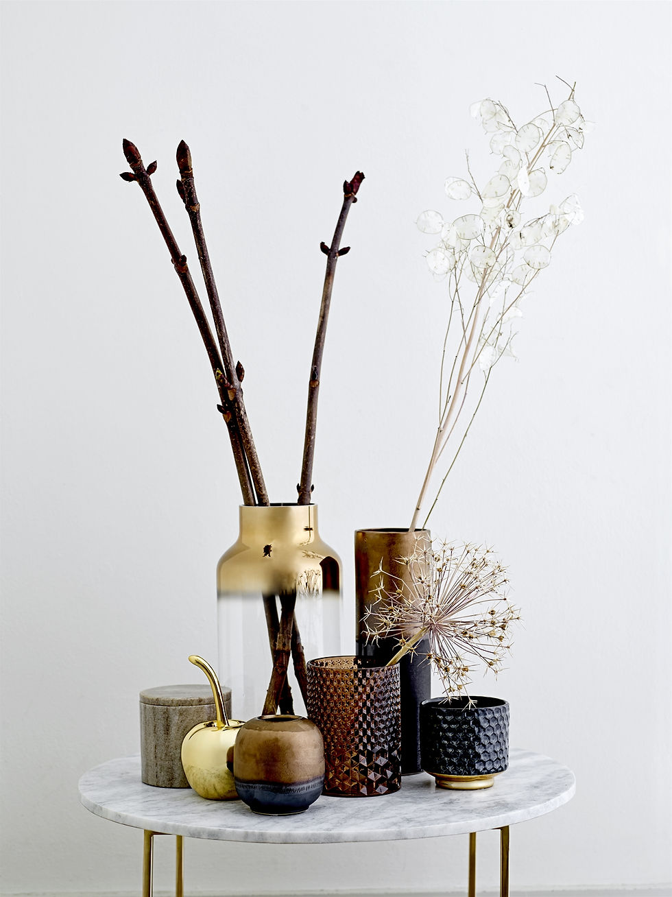 Thumbnail: A stunning Bronze Stoneware Vase with ombre effect that graduates from bronze to grey in colour.