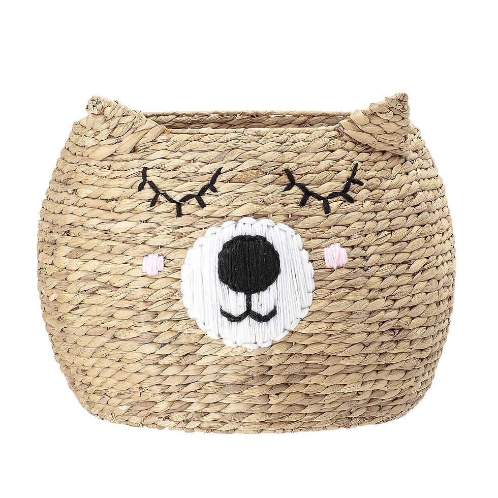 Water Hyacinth Bear Storage Basket