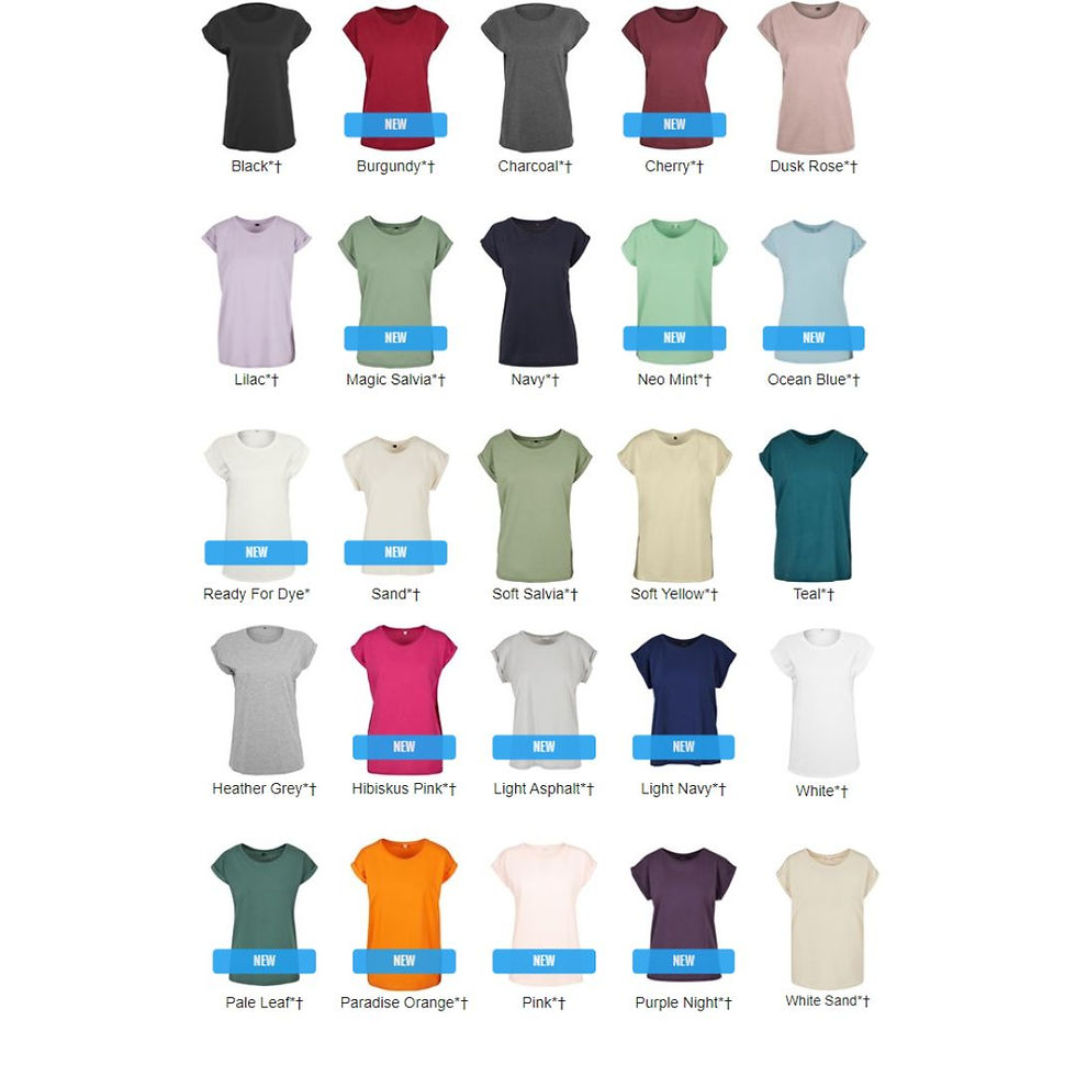 Thumbnail: Vegan Woman's Oversized Shoulder Tee, colour pick, affordable vegan clothing