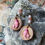 Thumbnail: Painted clay shell earrings 