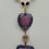 Thumbnail: Painted heart, crystal and clay butterfly beaded necklace 