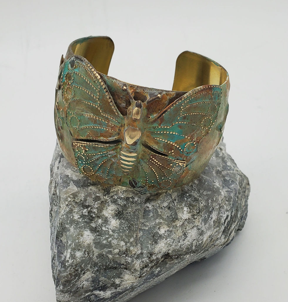 Sunken Treasures Butterfly brass cuff