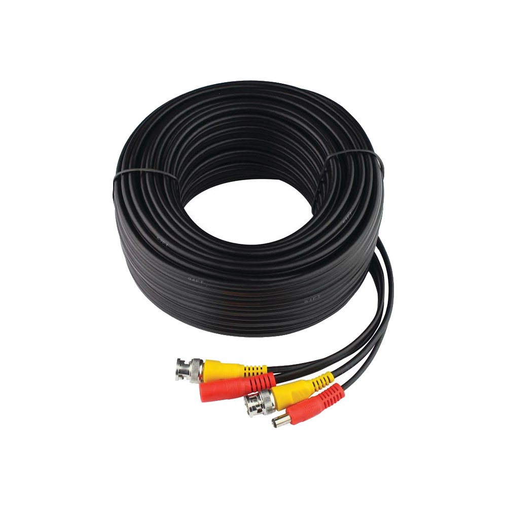 DIY30MHD Cable Coaxial armado con conector BNC y Alimentación, longitud de 30 m,