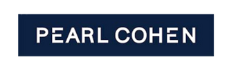 PEARL COHEN text on a dark blue background, the logo of the company.