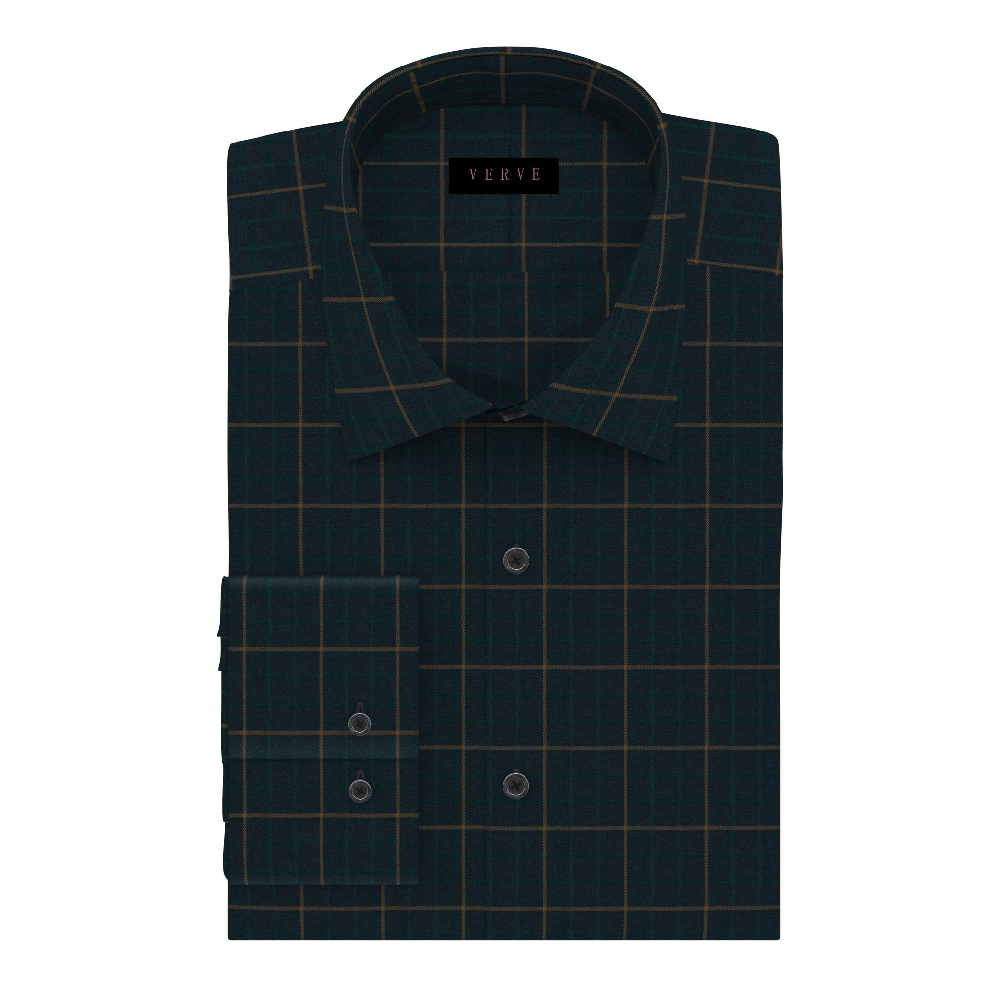 FOREST GREEN & TAN CHECK