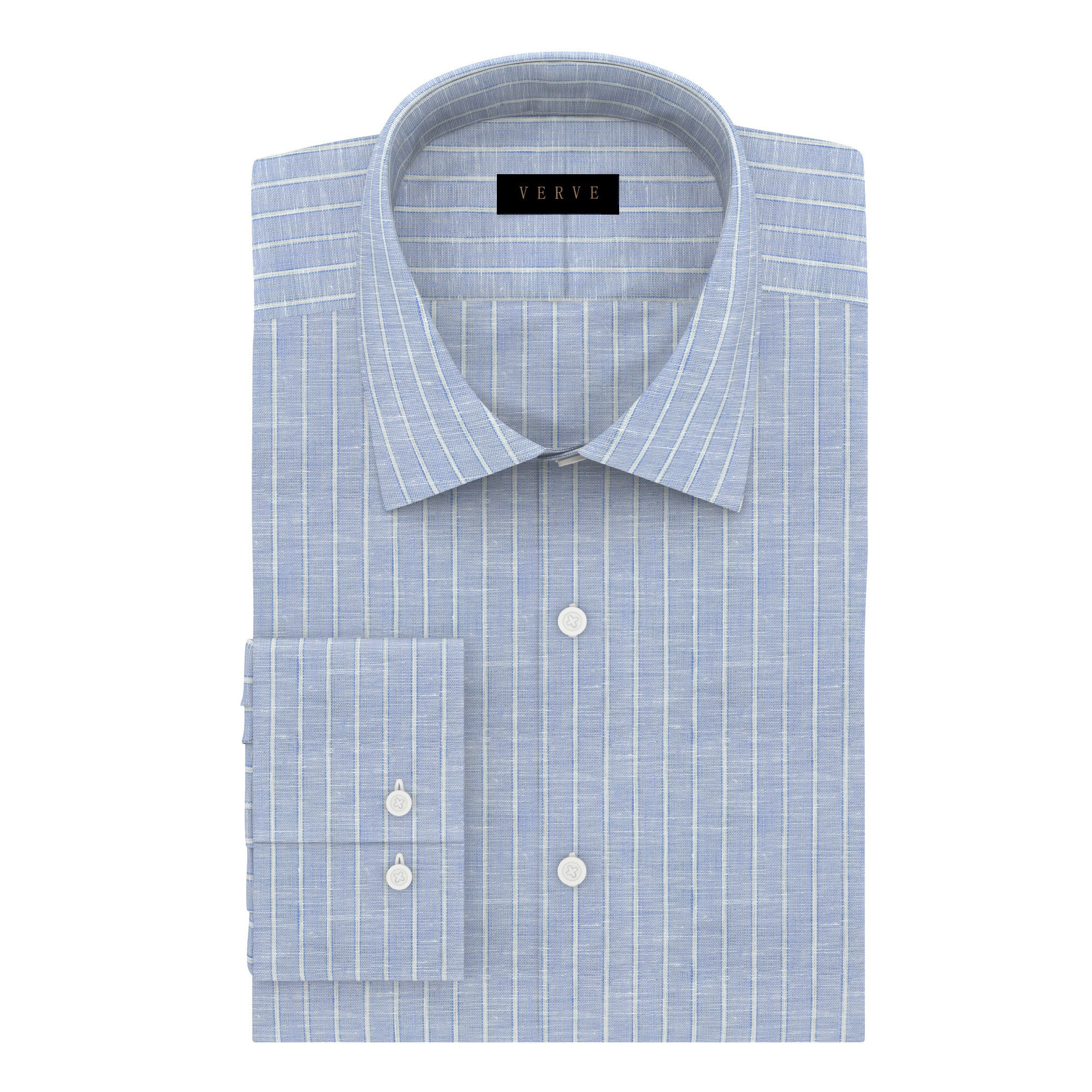 CORNFLOWER BLUE STRIPE LINEN