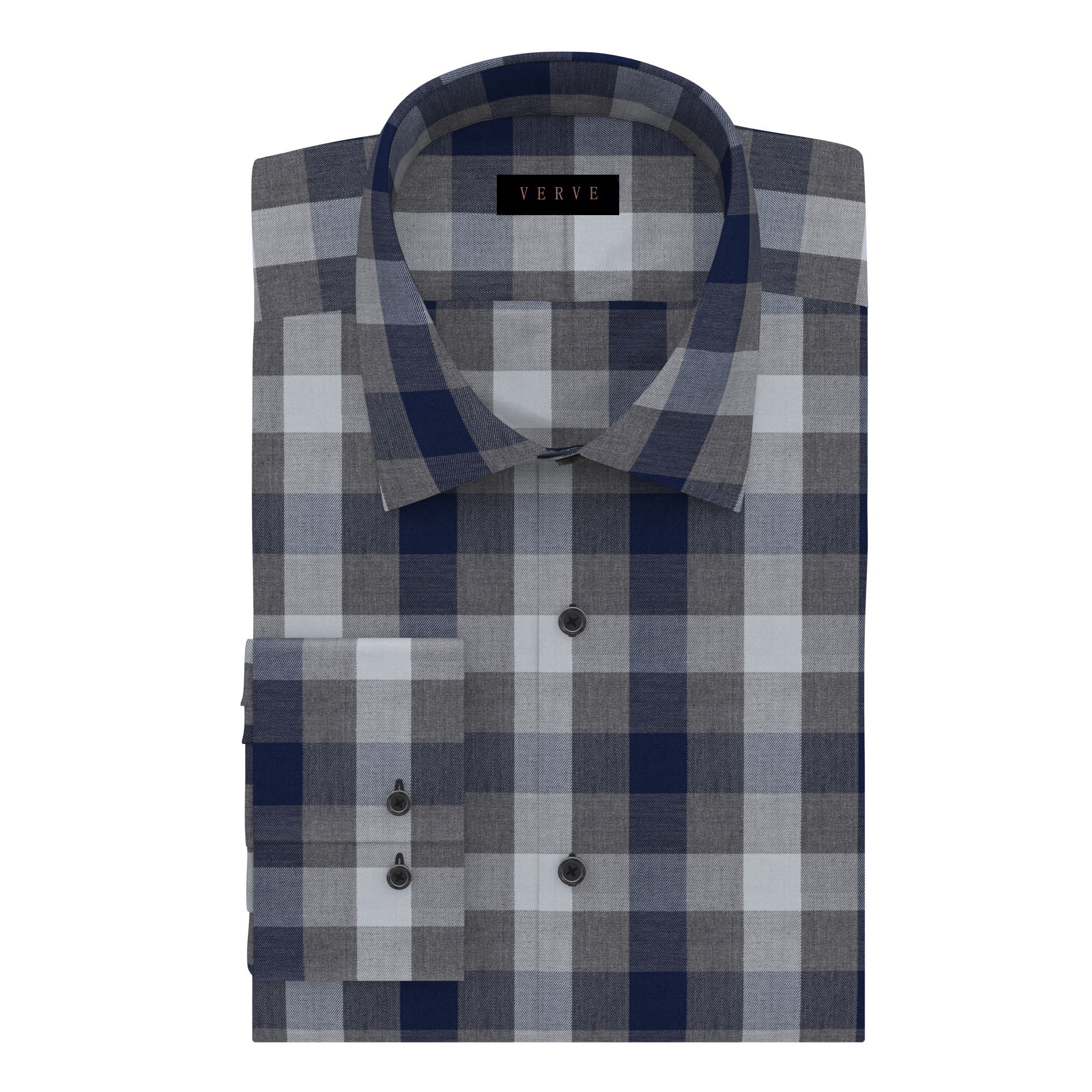 LIGHT NAVY & GREY CHECK