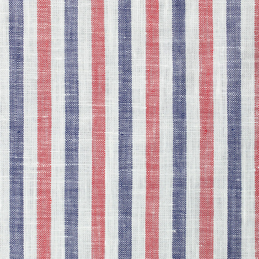 Miniature : RED & DARK BLUE STRIPE LINEN