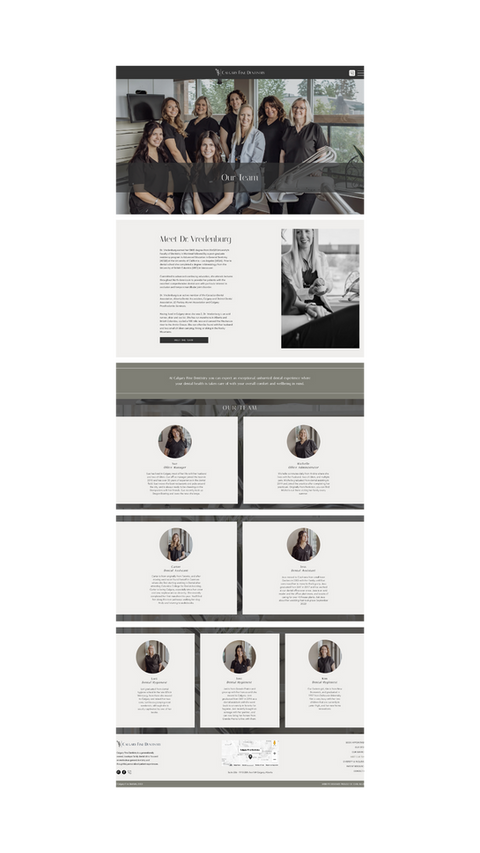 Modern, elegant dental clinic website owned by women.