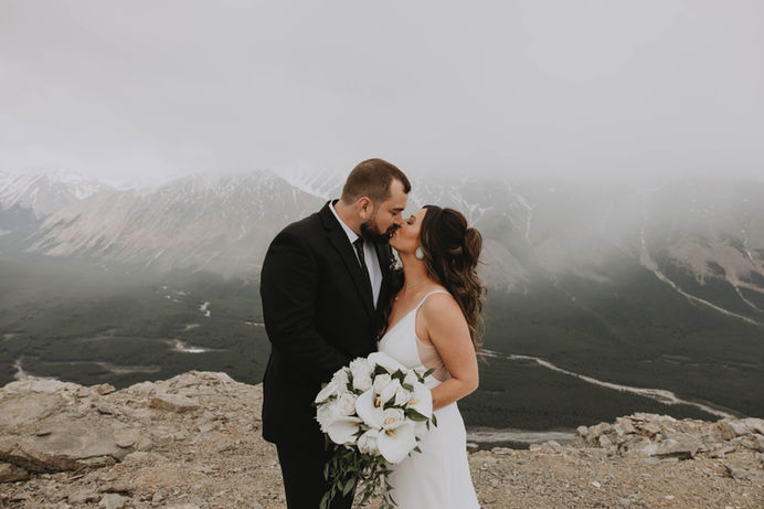 Wedding hair and makeup styling by Aliscia Morin in Banff Alberta