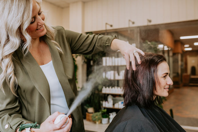 Hair and makeup artist Aliscia Morin in Banff Alberta