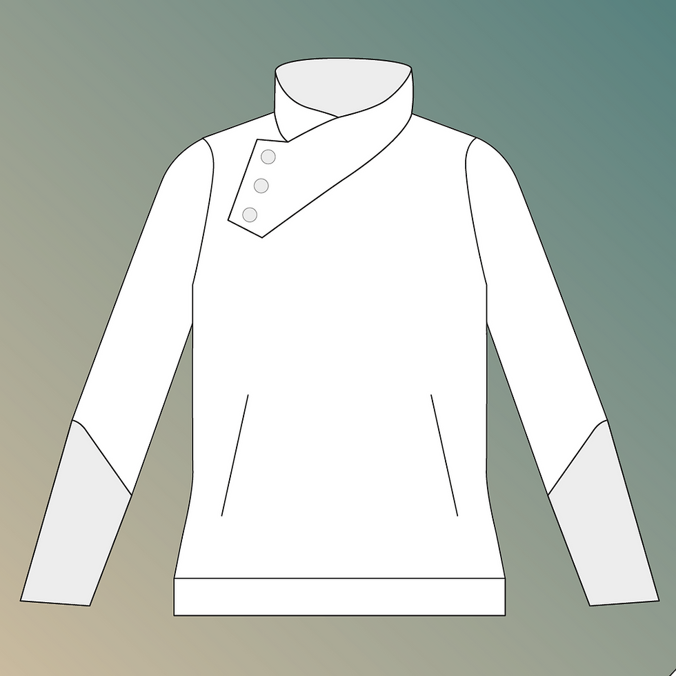 Thumbnail: Casey Sweater Top Experimental Space Pattern
