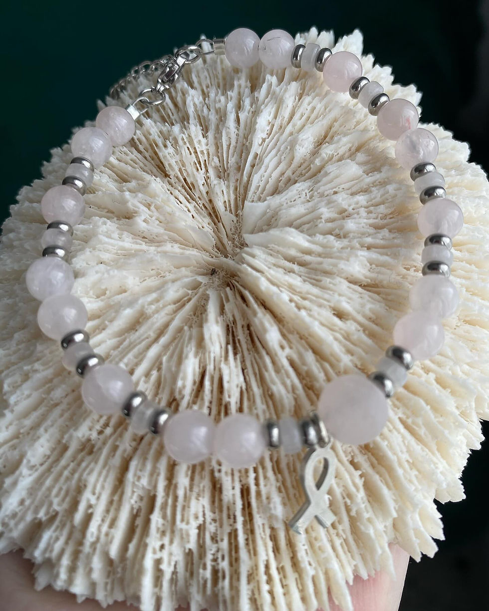 Miniature : Bracelet Quartz Rose pour Octobre rose