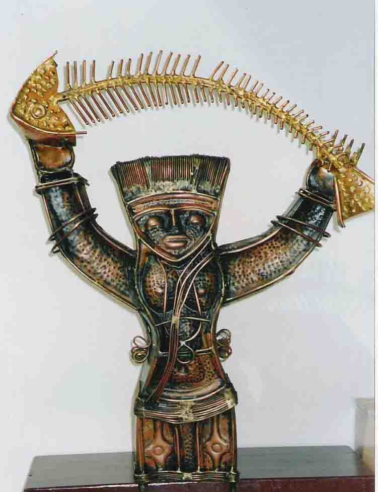 Fisherwoman Copper oxidised welded 61x46x13 cms 2005.jpg