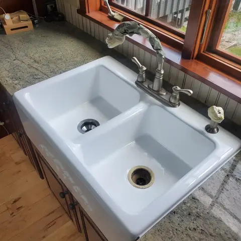 Refinished large kitchen sink