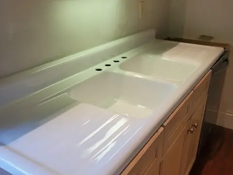 Refinished sink and counter
