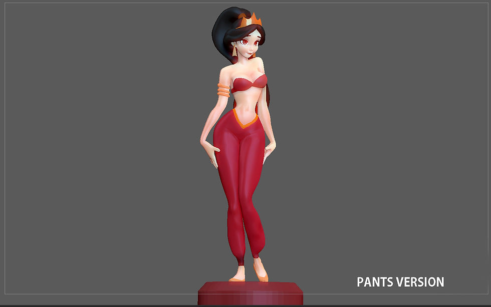 Thumbnail: JASMINE PRINCESS SEXY STATUE ALADDIN DISNEY ANIMATION ANIME CHARACTER GIRL 3D pr