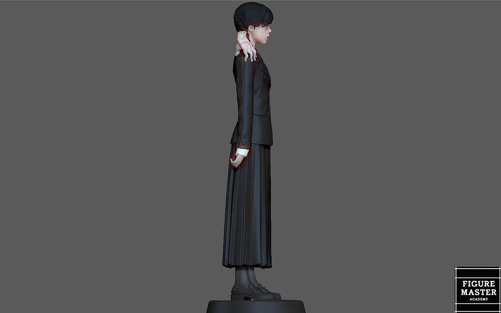 Thumbnail: WEDNESDAY ADDAMS UNIFORM GIRL CHARACTER 3D PRINT