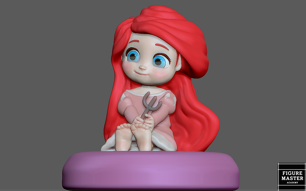 Thumbnail: ARIEL BABY PINK DRESS LITTLE MERMAID PRINCESS DISNEY CUTE 3D print model