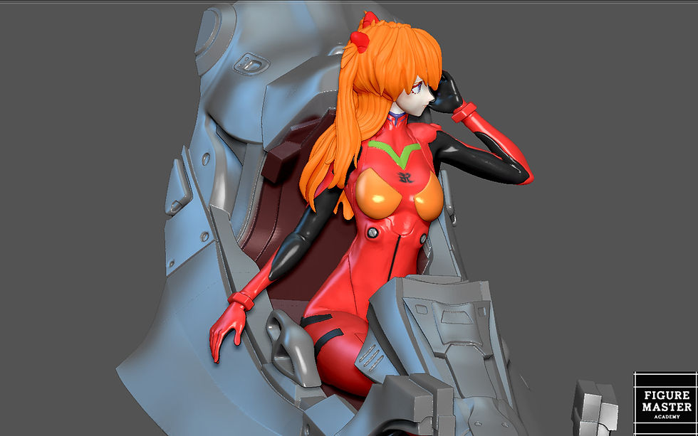 Thumbnail: REI ASUKA COCKPIT PACK EVANGELION GIRL STATUE PRETTY ANIME CHARACTER 3D PRINT
