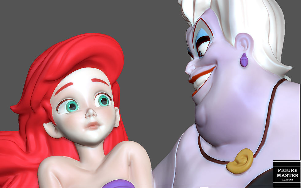 Thumbnail: ARIEL URSULA DISNEY PRINCESS LITTLE MERMAID 3D PRNT MODEL