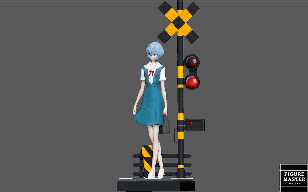 Thumbnail: REI AYANAMI UNIFORM EVANGELION ANIME CHARACTER 3D print diorama