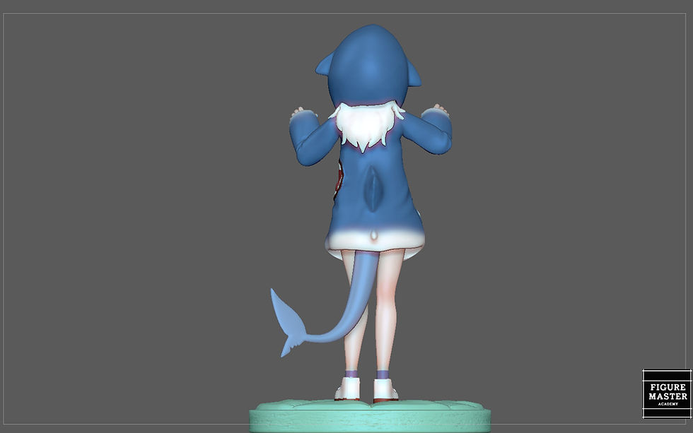 Thumbnail: GAWR GURA NORMAL VERSION STATUE CUTE GIRL ANIME CHARACTER 3D PRINT MODEL