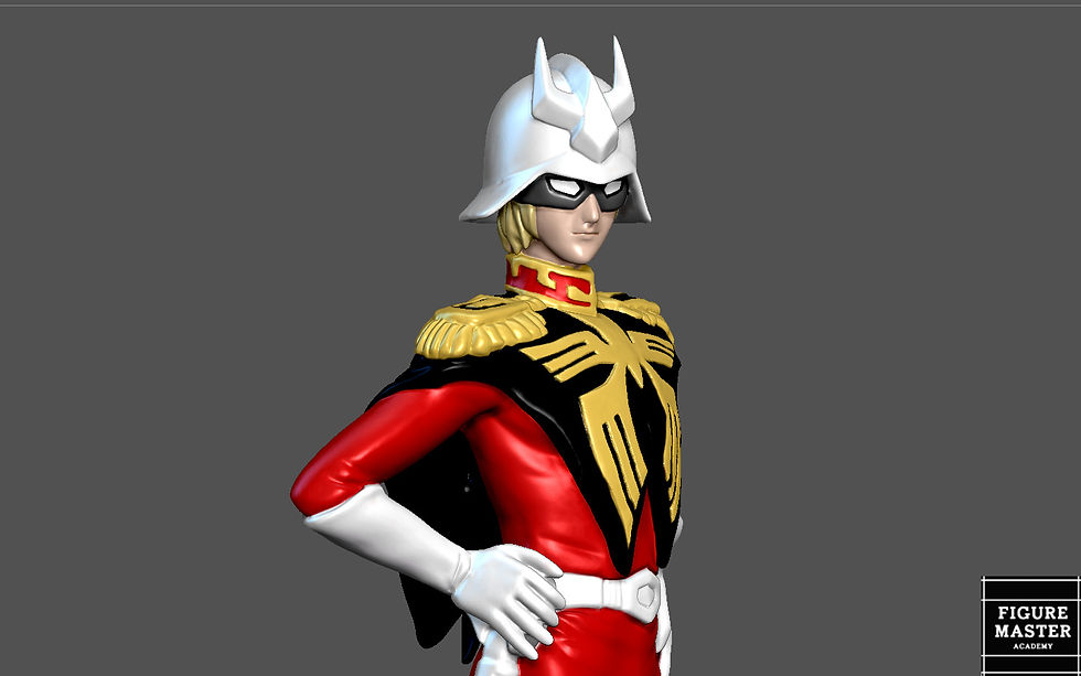 Thumbnail: CHAR AZNABLE ZAKU ZEON GUNDAM PILOT GUNPLA ANIME 3D PRINT