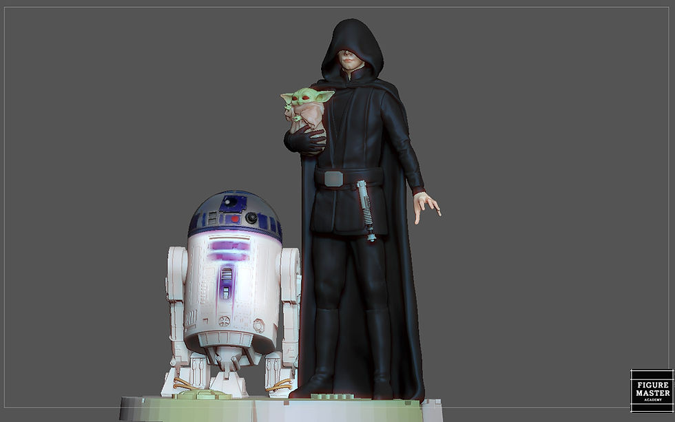 Thumbnail: LUKE SKYWALKER STARWARS MANDALORIAN DISNEY STATUE 3D print model