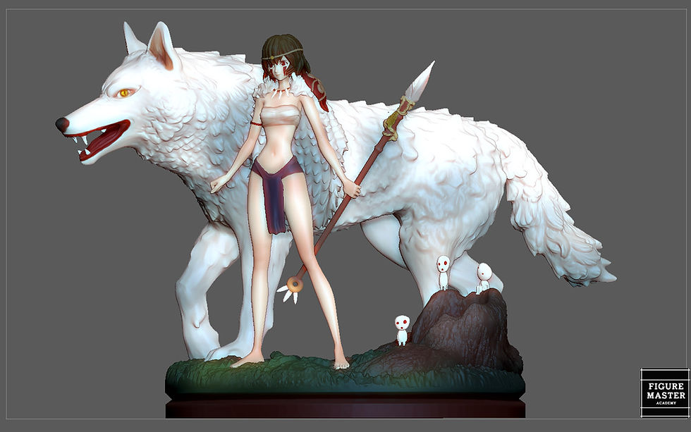 Thumbnail: MONONOKE HIME MIYAZAKI HAYAO ANIME SEXY GIRL WILD CHARACTER 3D print model