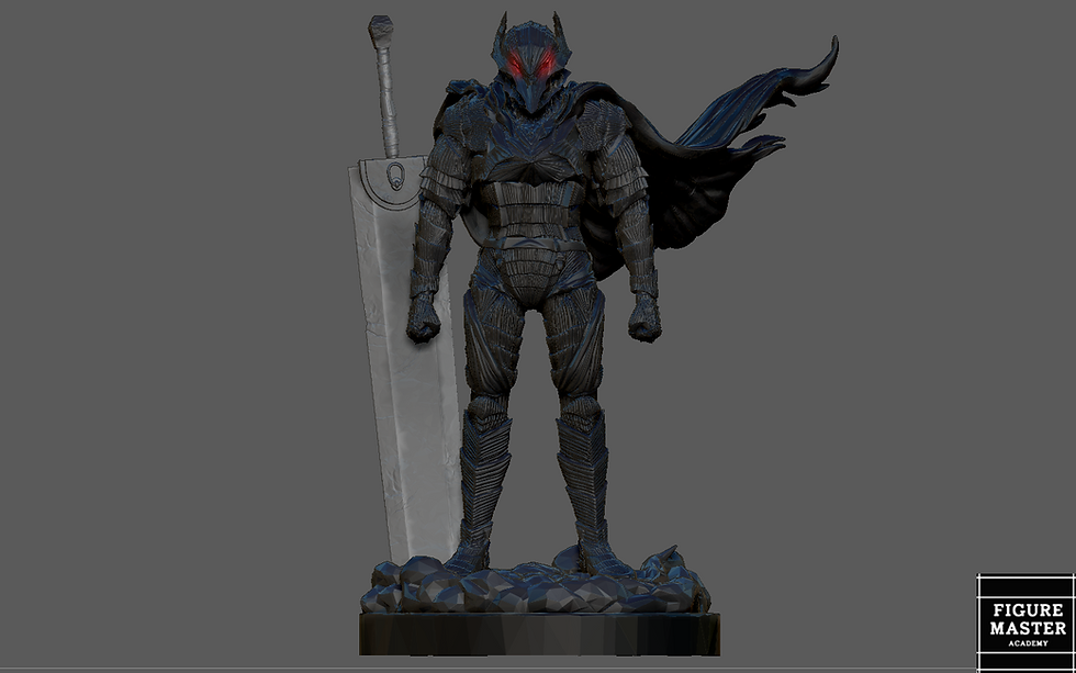 Thumbnail: BERSERK GUTS STANDING ANIME SWORD CHARACTER 3D PRINT MODEL